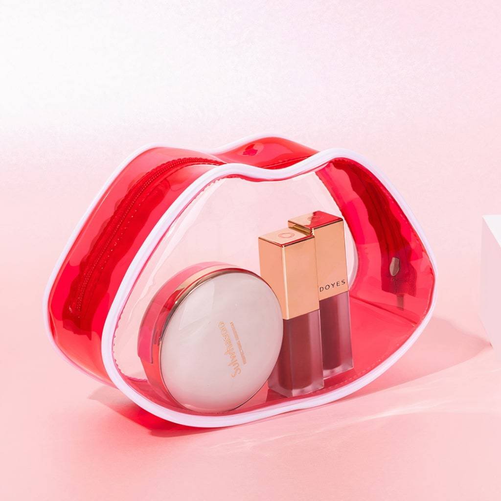 Transparent Lip-Shaped Cosmetic Bag Transparent Lip-Shaped Cosmetic Bag